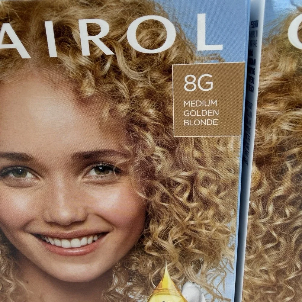 (3) Clairol Nice'n Easy Permanent Hair Color 8G Medium Golden Blonde